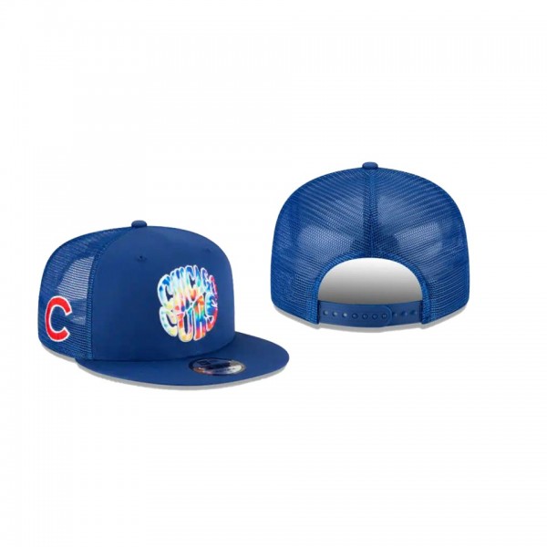 Men's Chicago Cubs Groovy Collection Blue 9FIFTY Snapback Hat