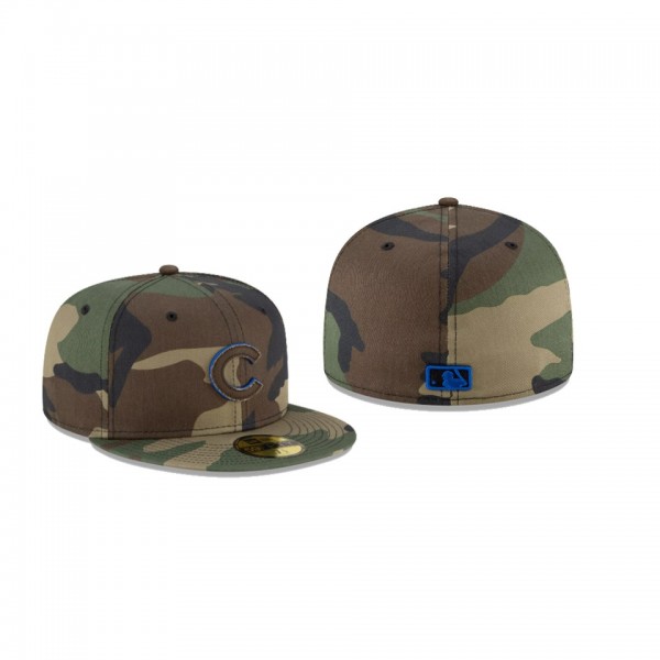 Men's Chicago Cubs Forest Pop Camo Green 59FIFTY Fitted Hat