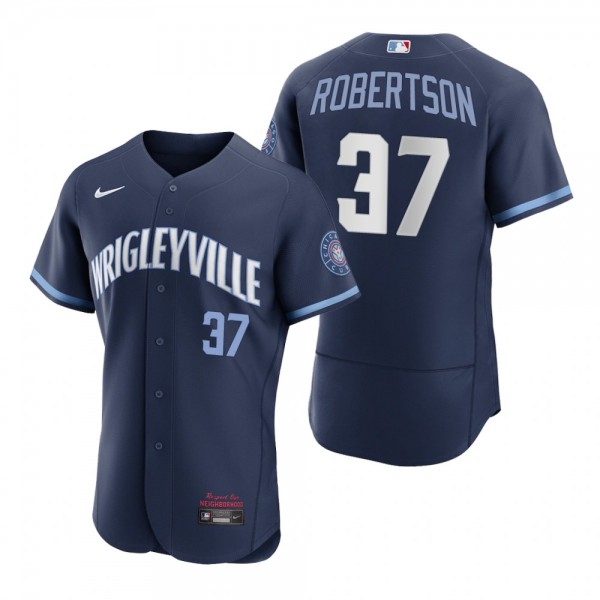 Men's Chicago Cubs David Robertson Navy City Connect Authentic Jersey