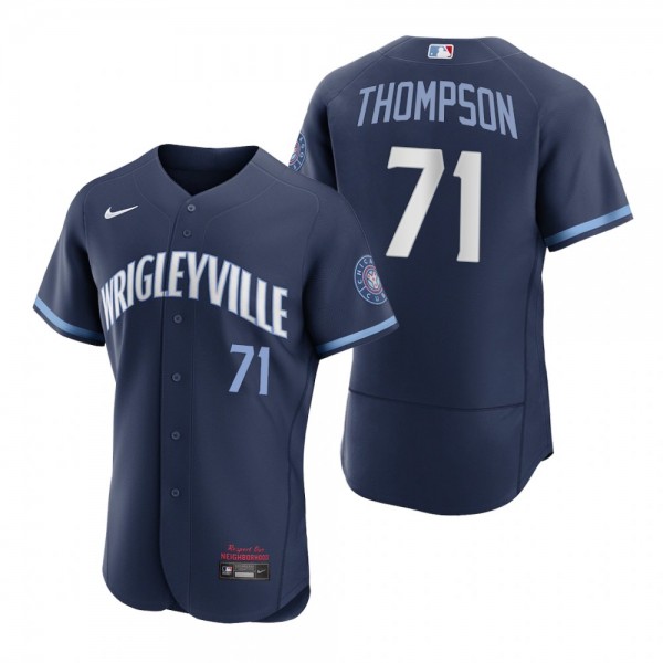 Men's Chicago Cubs Keegan Thompson Navy 2021 City Connect Authentic Jersey