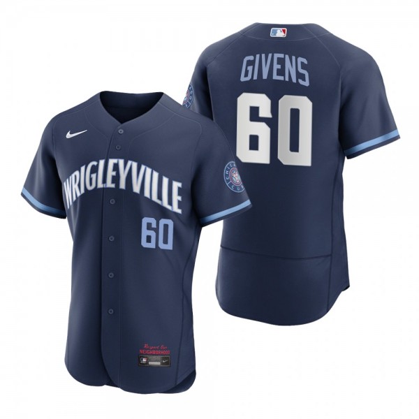 Men's Chicago Cubs Mychal Givens Navy City Connect Authentic Jersey