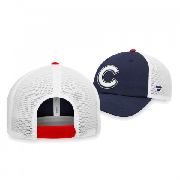Chicago Cubs Americana Navy White Trucker Snapback Hat