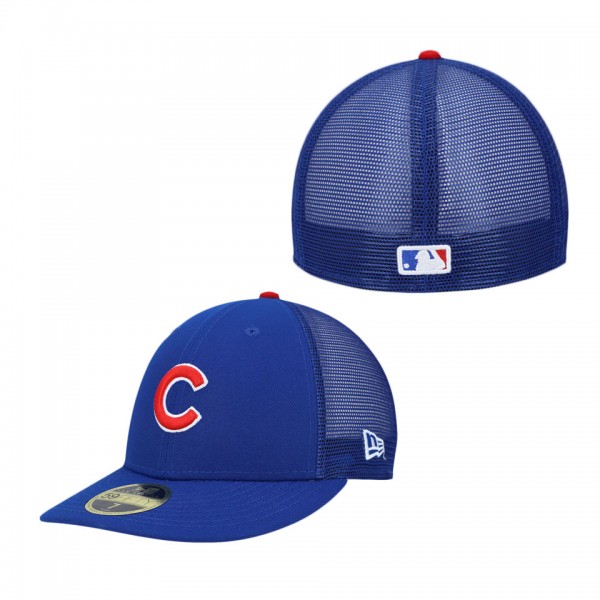 Cubs Royal Authentic Collection Mesh Back Low Profile 59FIFTY Fitted Hat