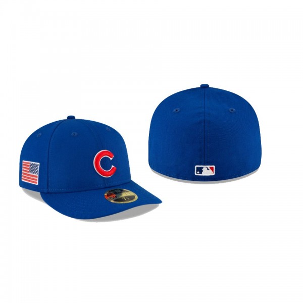 Men's Chicago Cubs Crystals From Swarovski Royal Flag Low Profile 59FIFTY Fitted Hat