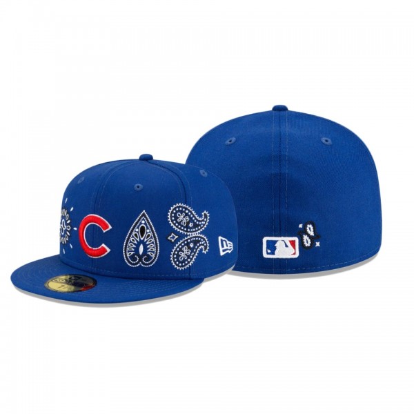 Chicago Cubs Paisley Elements Royal 59FIFTY Fitted Hat