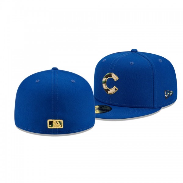 Chicago Cubs Pop Camo Undervisor Royal 59FIFTY Fitted Hat