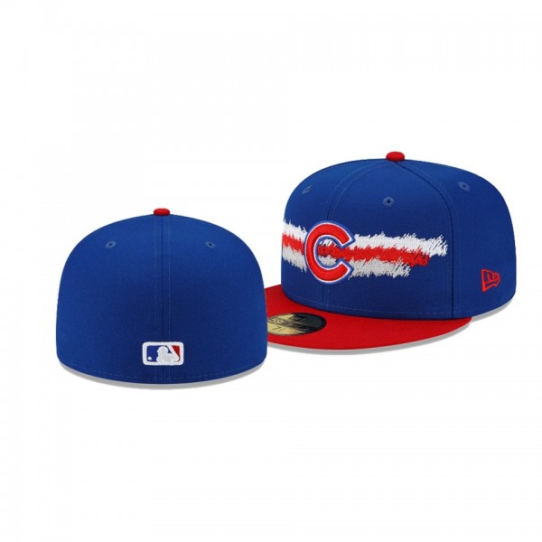 Chicago Cubs Scribble Royal 59FIFTY Fitted Hat