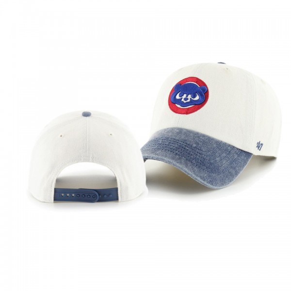 Chicago Cubs Apollo White Navy Two-Tone Cleanup Snapback Hat