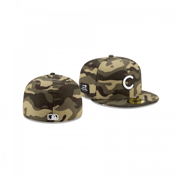 Men's Chicago Cubs 2021 Armed Forces Day Camo On-Field 59FIFTY Fitted Hat