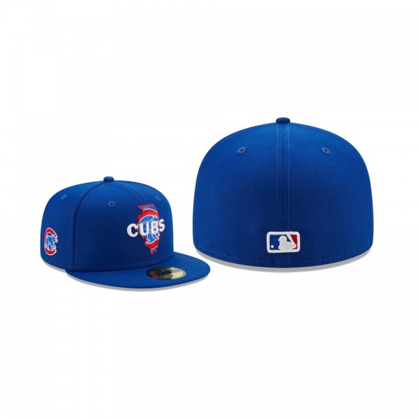 Men's Chicago Cubs Local II Royal 59FIFTY Fitted Hat