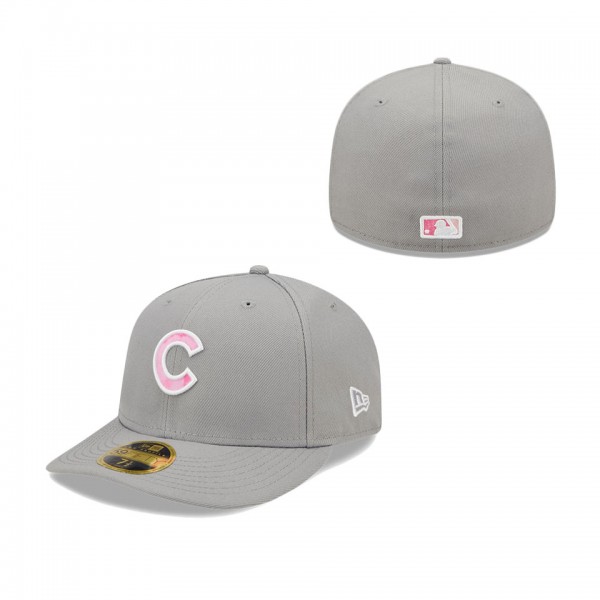 Men's Chicago Cubs Gray 2022 Mother's Day On-Field Low Profile 59FIFTY Fitted Hat