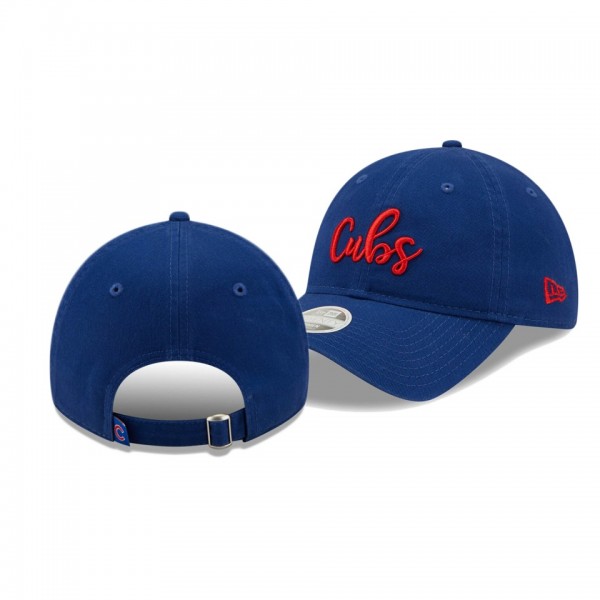 Women's Chicago Cubs Team Script Royal 9TWENTY Adjustable Hat