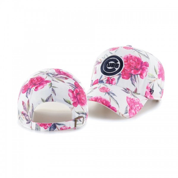 Women's Chicago Cubs Peony White Clean Up Hat
