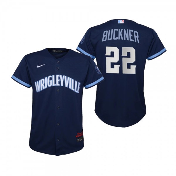 Youth Chicago Cubs Bill Buckner Nike Navy 2021 City Connect Replica Jersey