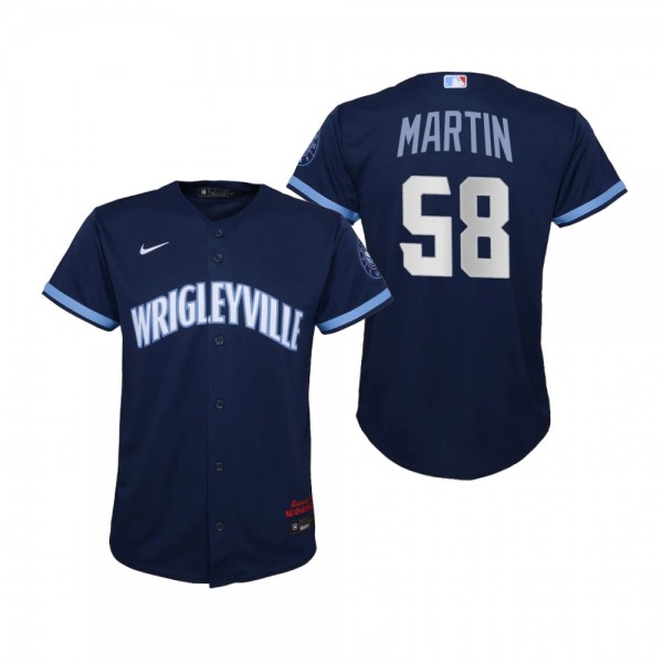 Youth Chicago Cubs Chris Martin Nike Navy City Connect Replica Jersey