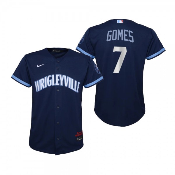Youth Chicago Cubs Yan Gomes Nike Navy City Connect Replica Jersey