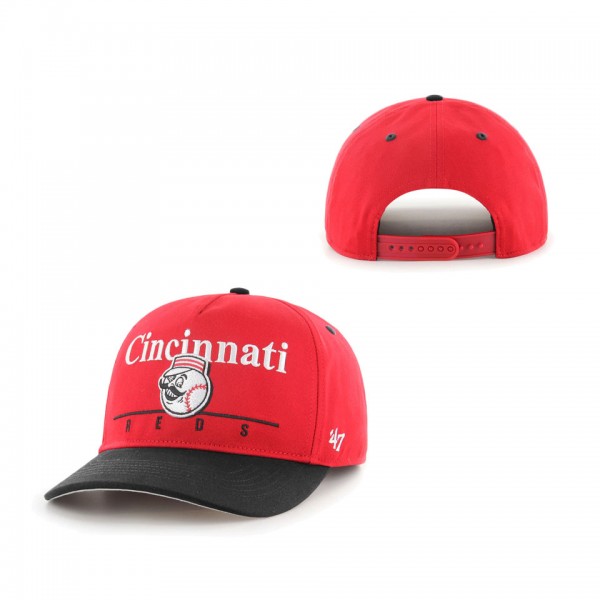 Cincinnati Reds '47 Retro Super Hitch Snapback Hat Red Black