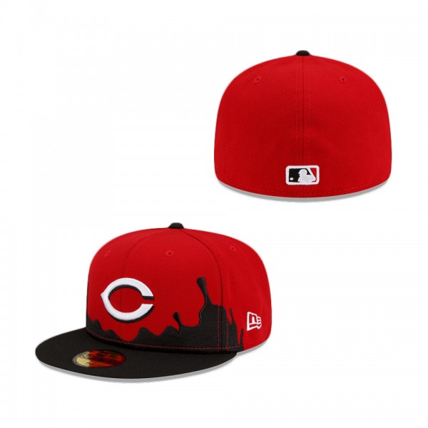 Cincinnati Reds Drip Front 59FIFTY Fitted Hat