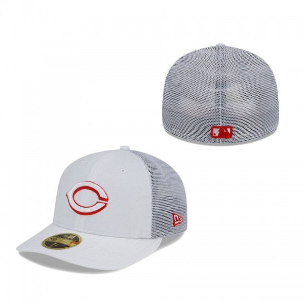 Cincinnati Reds New Era 2022 Batting Practice Low Profile 59FIFTY Fitted Hat White