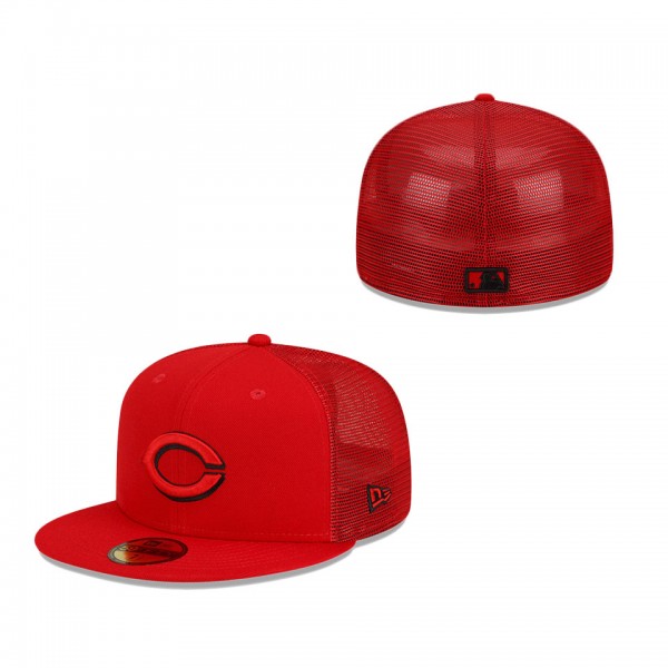 Cincinnati Reds New Era Youth 2022 Batting Practice 59FIFTY Fitted Hat Red