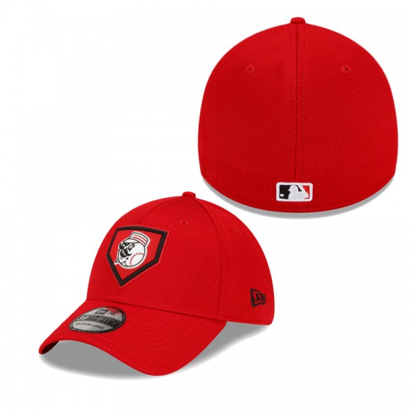 Cincinnati Reds Red Clubhouse Cooperstown Collection 39THIRTY Flex Hat