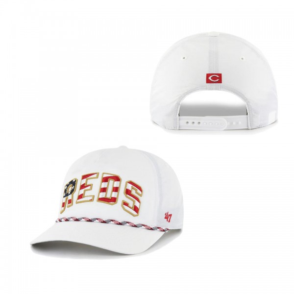 Cincinnati Reds White Flag Flutter Hitch Snapback Hat