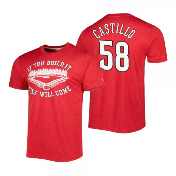 Cincinnati Reds Luis Castillo Red 2022 Field Of Dreams Tri-Blend T-Shirt