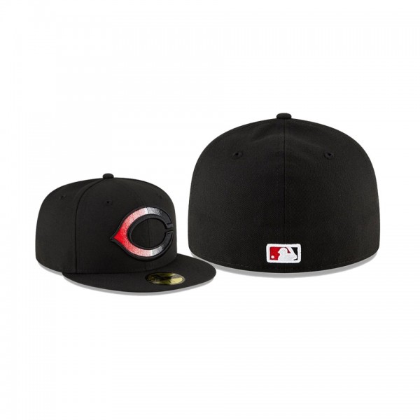 Men's Cincinnati Reds Ombre Black 59FIFTY Fitted Hat