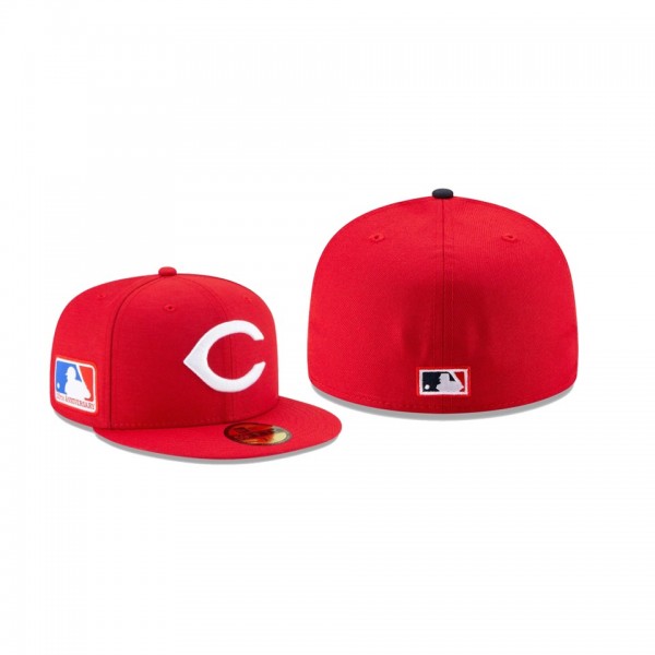 Men's Cincinnati Reds 100th Anniversary Patch Red 59FIFTY Fitted Hat