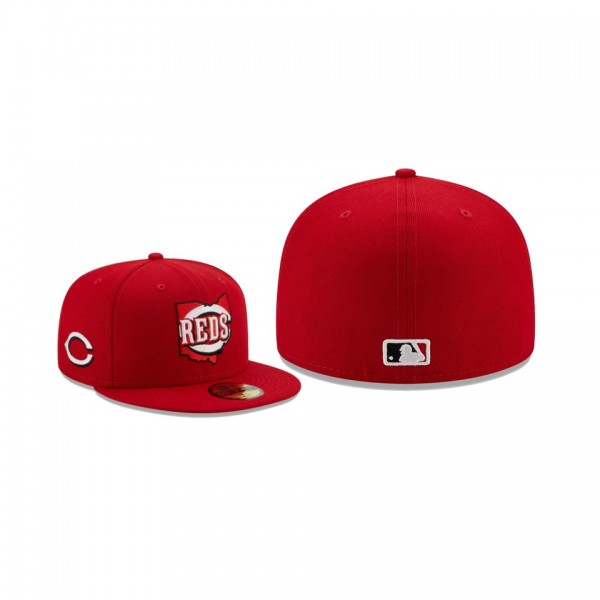 Men's Cincinnati Reds Local II Red 59FIFTY Fitted Hat