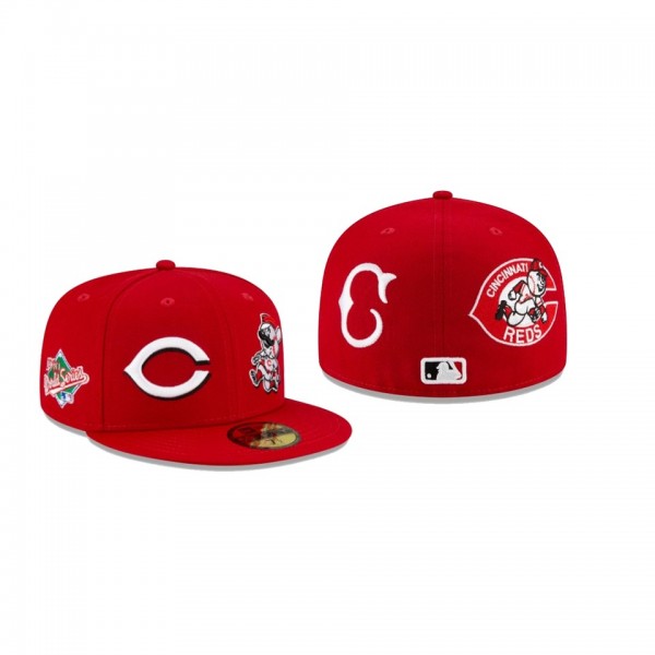 Men's Cincinnati Reds Patch Pride Red 59FIFTY Fitted Hat