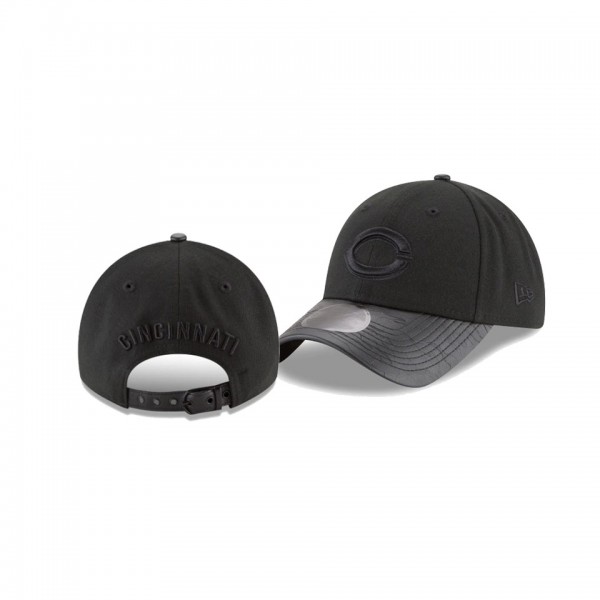Men's Cincinnati Reds Blackout Collection Black 9TWENTY Adjustable Hat