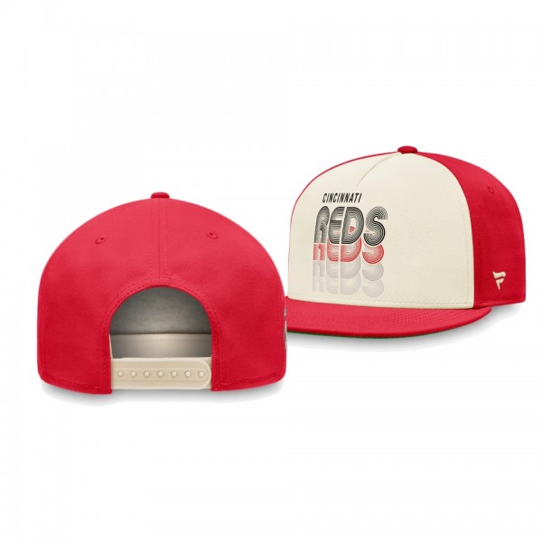 Cincinnati Reds True Classic Cream Red Gradient Snapback Hat