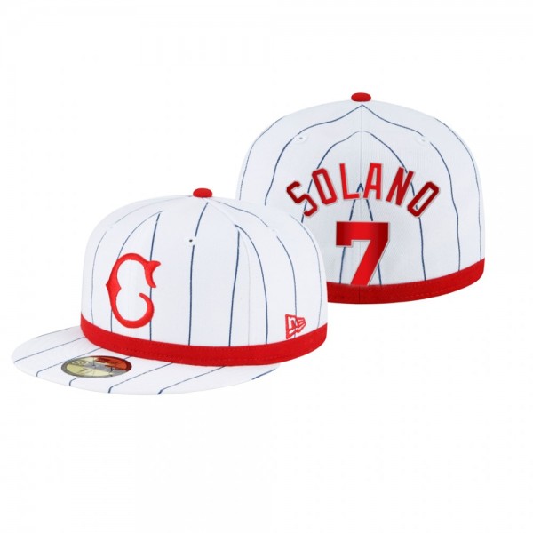Cincinnati Reds Donovan Solano White 2022 Field Of Dreams Fitted Hat