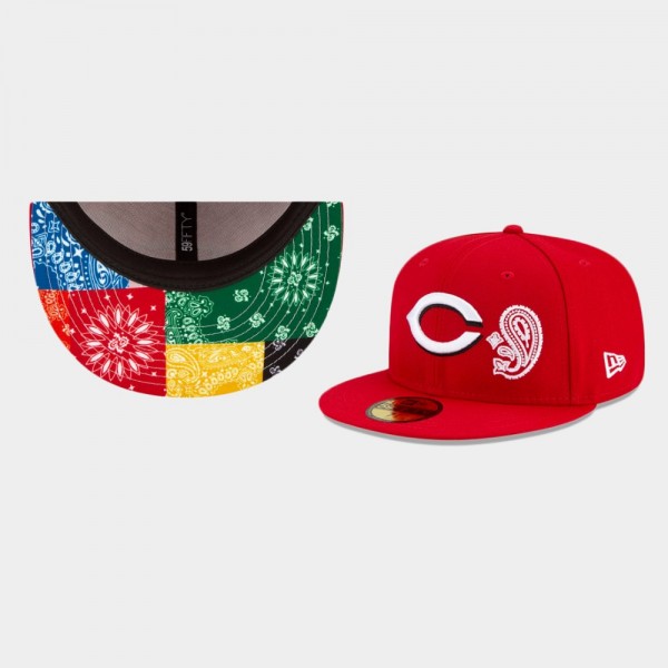 Cincinnati Reds Patchwork Undervisor 59FIFTY Fitted Hat