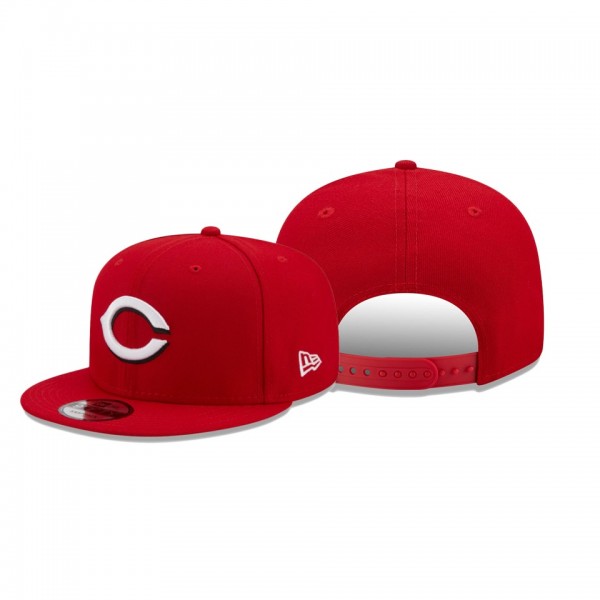 Men's Reds Banner Patch Red 9FIFTY Snapback Hat