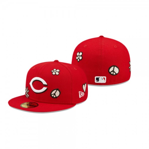 Cincinnati Reds Red UV Activated Sunlight Pop 59FIFTY Fitted Hat