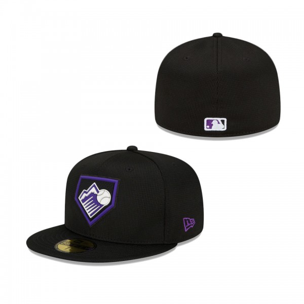 Colorado Rockies New Era 2022 Clubhouse 59FIFTY Fitted Hat Black