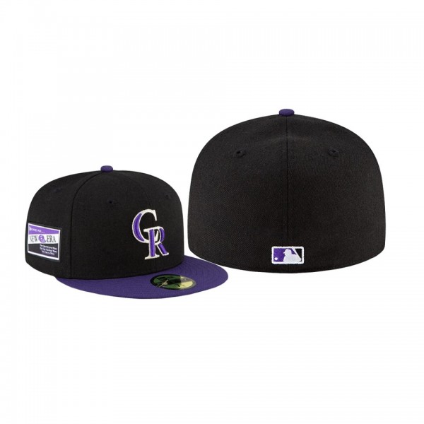 Men's Colorado Rockies Centennial Collection Black Purple 59FIFTY Fitted Hat