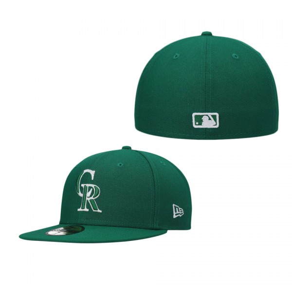Men's Colorado Rockies Kelly Green Logo 59FIFTY Fitted Hat