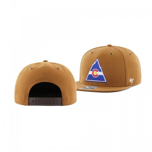 Men's Colorado Rockies Carhartt X 47 Brand Khaki Captain Hat