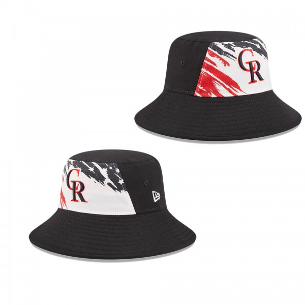 Colorado Rockies Navy 2022 4th Of July Stars Stripes Bucket Hat