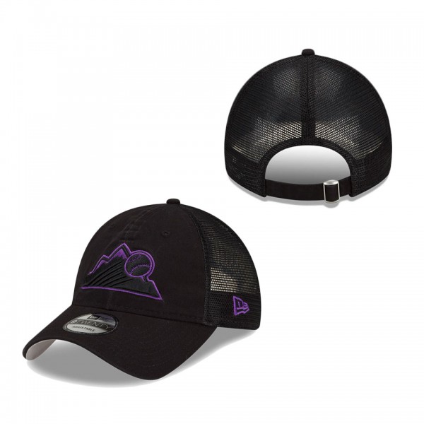 Colorado Rockies New Era 2022 Batting Practice 9TWENTY Adjustable Hat Black