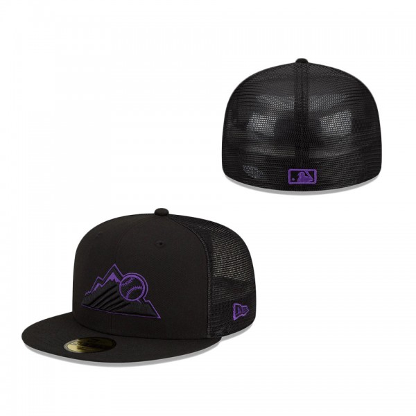 Colorado Rockies New Era 2022 Batting Practice 59FIFTY Fitted Hat Black