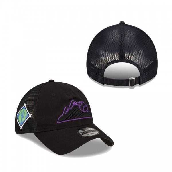 Colorado Rockies New Era 2022 Spring Training 9TWENTY Adjustable Hat Black