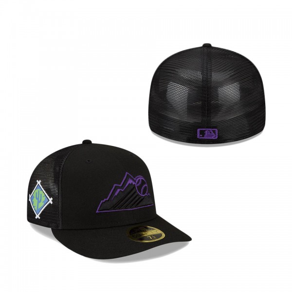 Colorado Rockies New Era 2022 Spring Training Low Profile 59FIFTY Fitted Hat Black