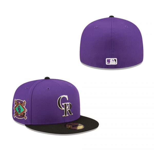 Colorado Rockies Team AKA 59FIFTY Fitted Hat Purple