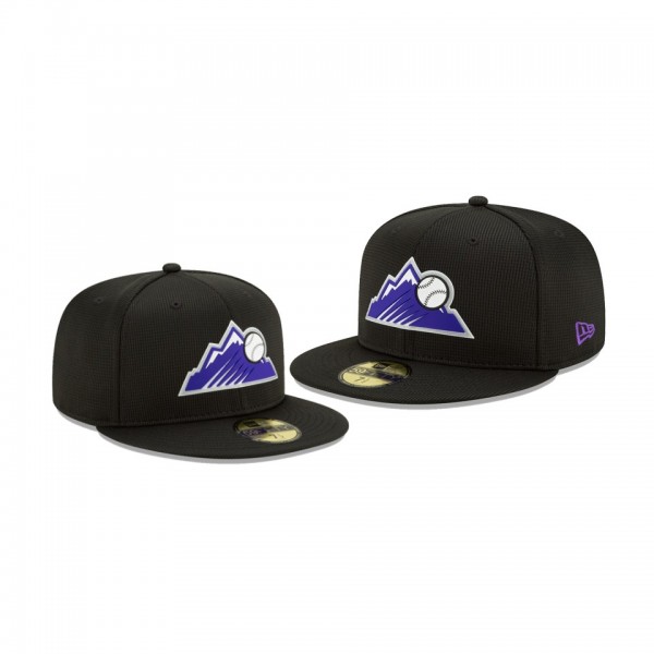 Men's Rockies Clubhouse Black 59FIFTY Fitted Hat