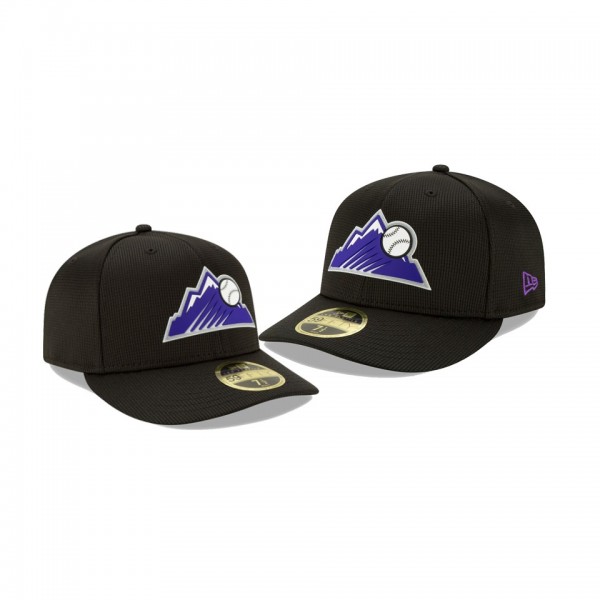 Men's Rockies Clubhouse Black Low Profile 59FIFTY Fitted Hat