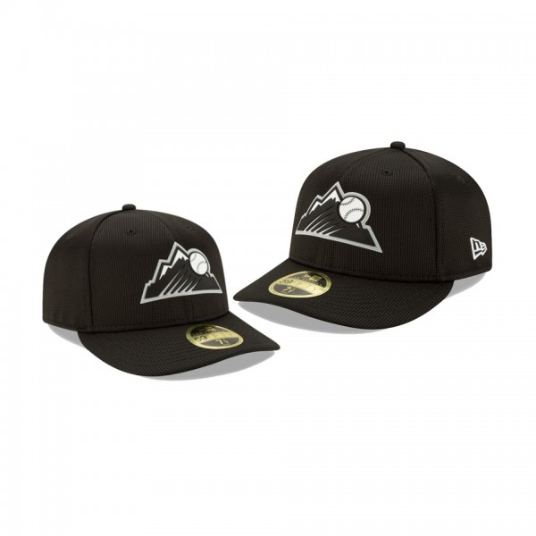 Men's Rockies Clubhouse Black Team Low Profile 59FIFTY Fitted Hat